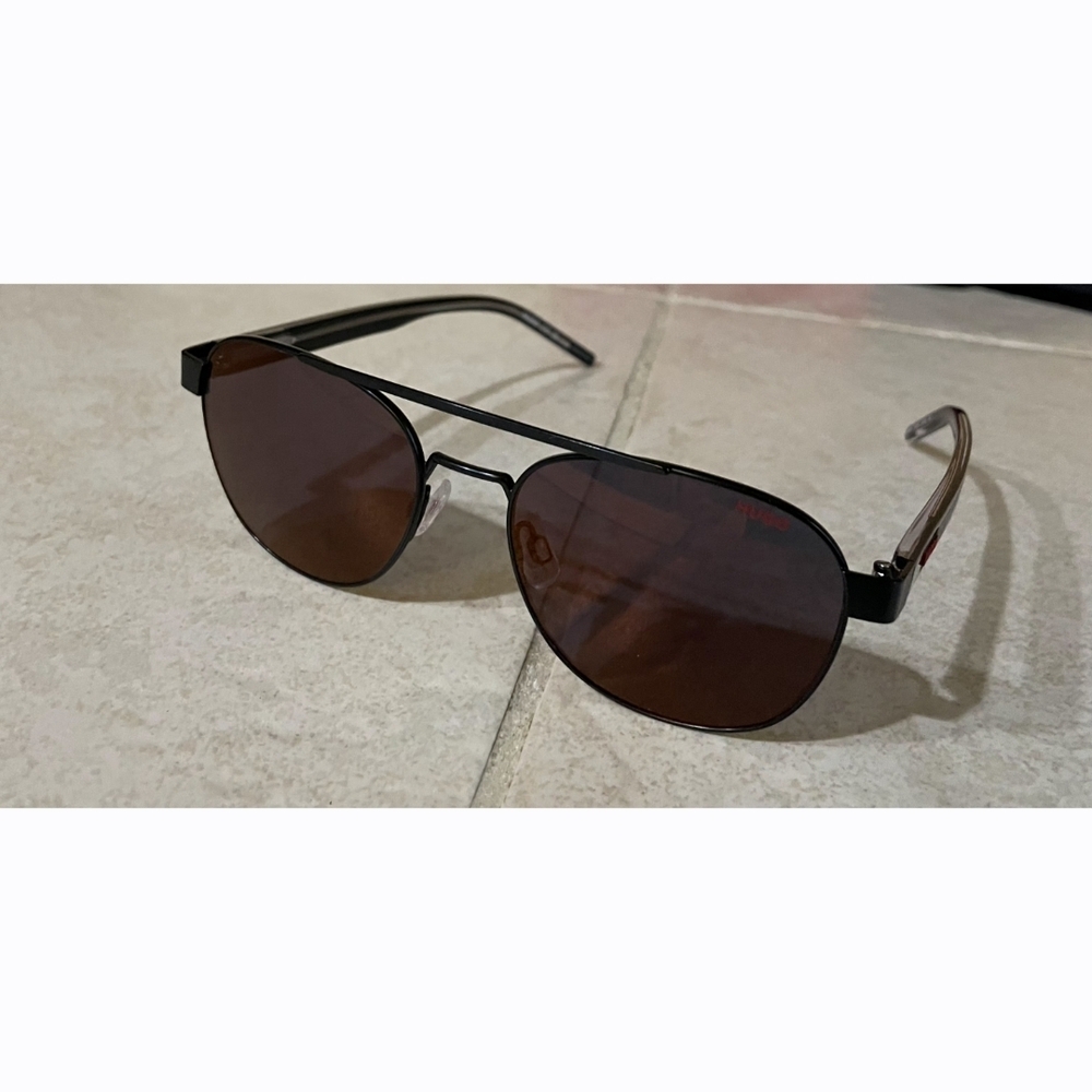 HUGO Hugo Boss Aviator Sunglasses Black